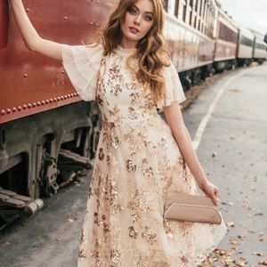 NWT JessaKae Moonlight midi dress size small